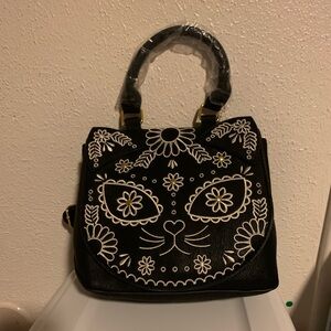 🐈‍⬛💀NEW w/ Tags 💀🐈‍⬛ Loungefly Sugar Skull Kitty Cat Day of the Dead Purse